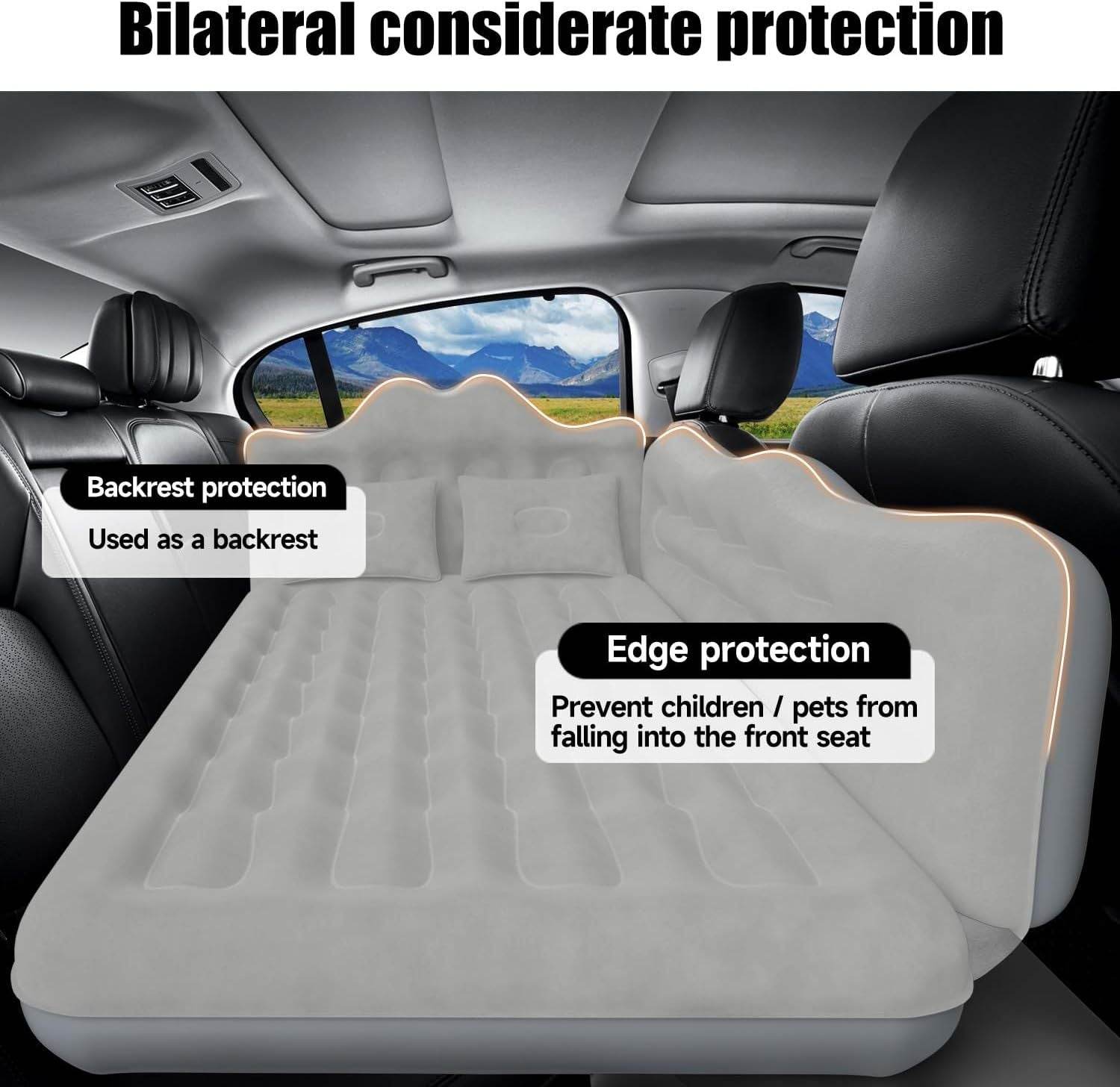 Inflatable Car Truck Outdoor Camping Air Mattress with 2 pillows - www.Shopthatapp.com