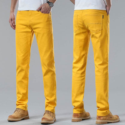 Men Fashion Brands Stretch Slim Fit Skinny Denim Pants jeans Trouser - www.Shopthatapp.com