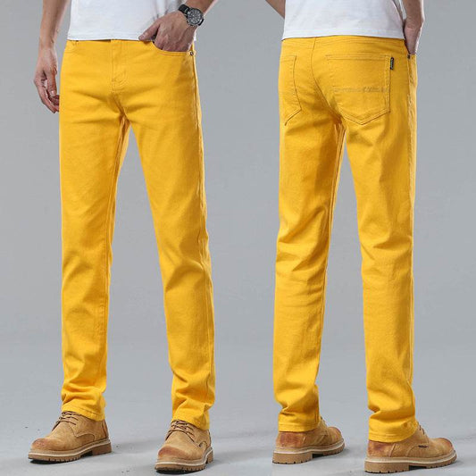 Men Fashion Brands Stretch Slim Fit Skinny Denim Pants jeans Trouser - www.Shopthatapp.com
