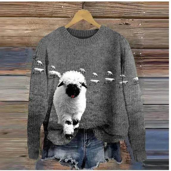 3D Printed Christmas Round Neck Sweater - www.Shopthatapp.com