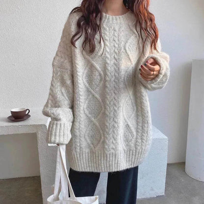 Autumn Winter Twist Knitted Pullover Sweater for WOMEN - www.Shopthatapp.com