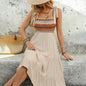 Casual Summer Dress Sleeveless Midi Boho Beach Dress Square Neck Flowy Sundress - www.Shopthatapp.com