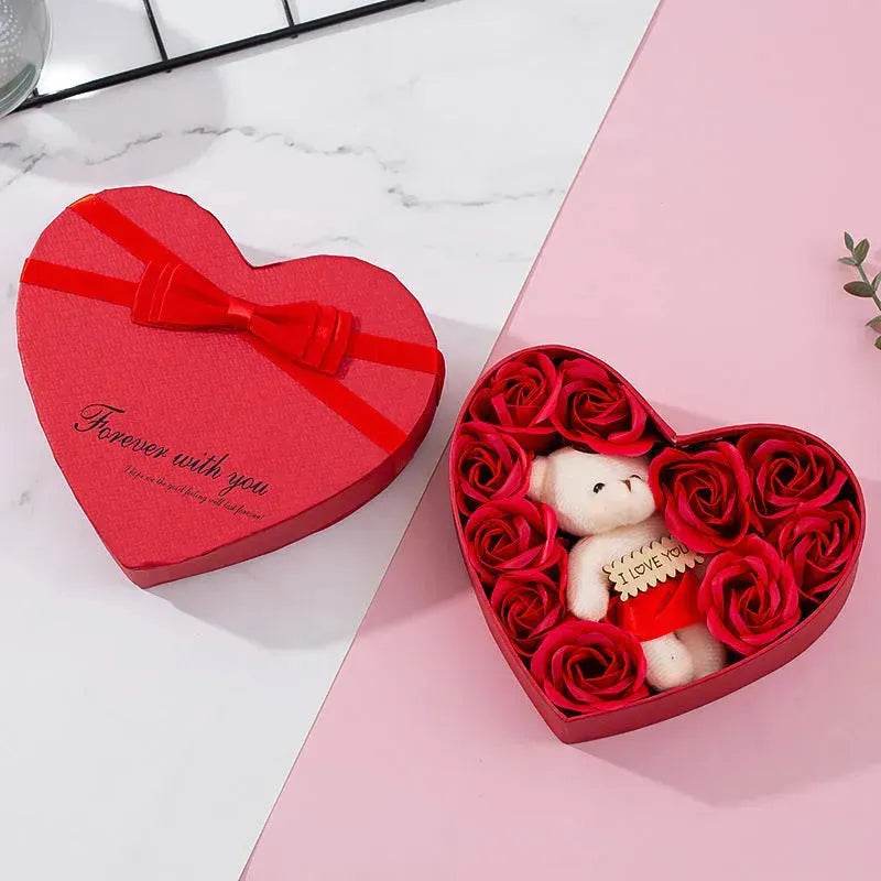 Heart-shaped Rose Red Gift Box New Year Christmas Gift Box Valentine's Day Christmas Gift Mother's Day Birthday Gift - www.Shopthatapp.com