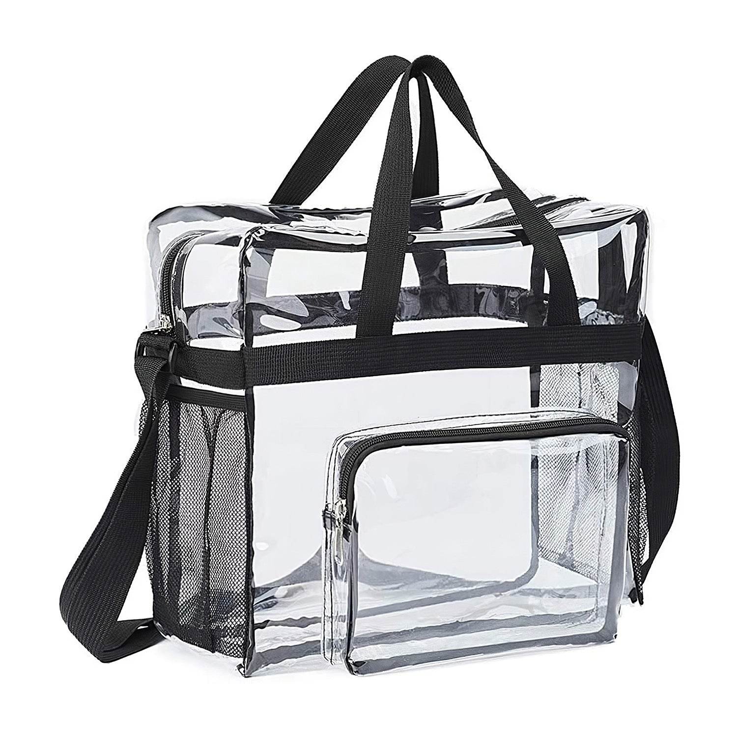 Clear PVC Transparent See through Shoulder Bag Waterproof Picnic Beach Bag - www.Shopthatapp.com
