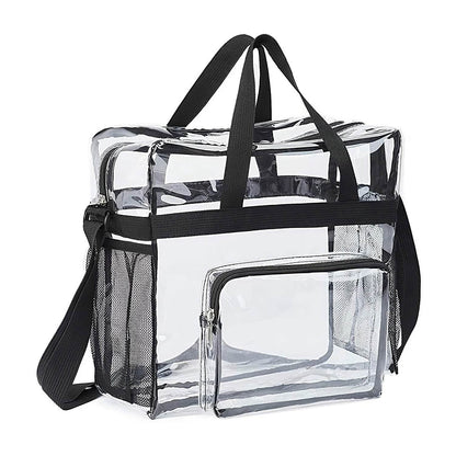 Clear PVC Transparent See through Shoulder Bag Waterproof Picnic Beach Bag - www.Shopthatapp.com
