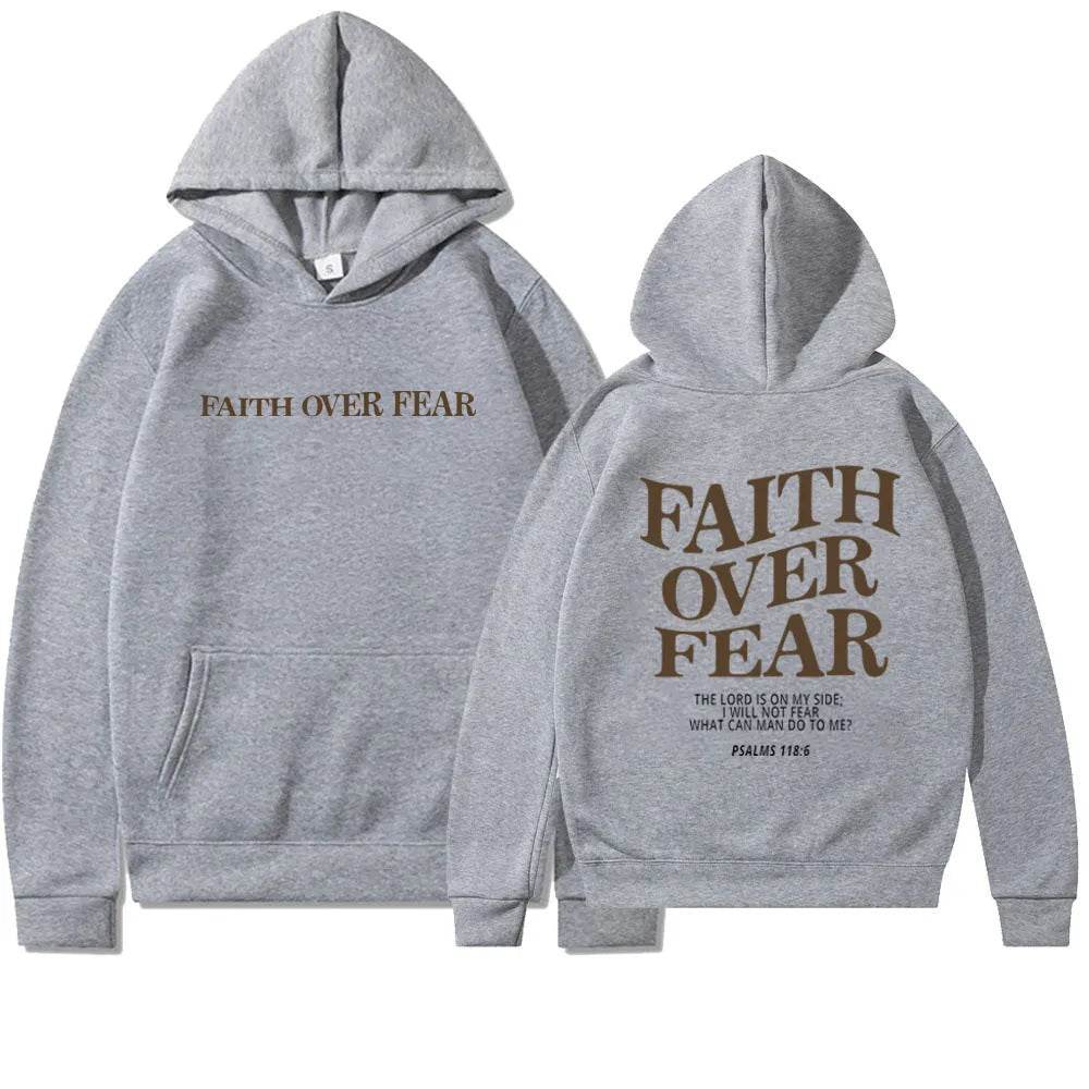 New Hoodie Faith Fear Men's And Women's Printed Sweatshirt’s - www.Shopthatapp.com
