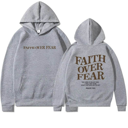 New Hoodie Faith Fear Men's And Women's Printed Sweatshirt’s - www.Shopthatapp.com