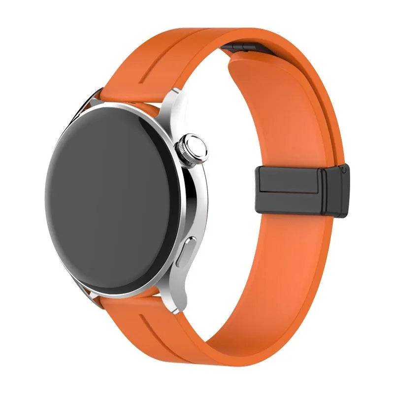 Applicable Watt4 Strap Silicone Magnetic Folding Buckle Watch Band - www.Shopthatapp.com