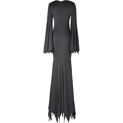 Black Costume Womens Gothic Witch Bat Sleeve Dress Halloween Cosplay Costumes Vintage Carnival Party Outfit - www.Shopthatapp.com
