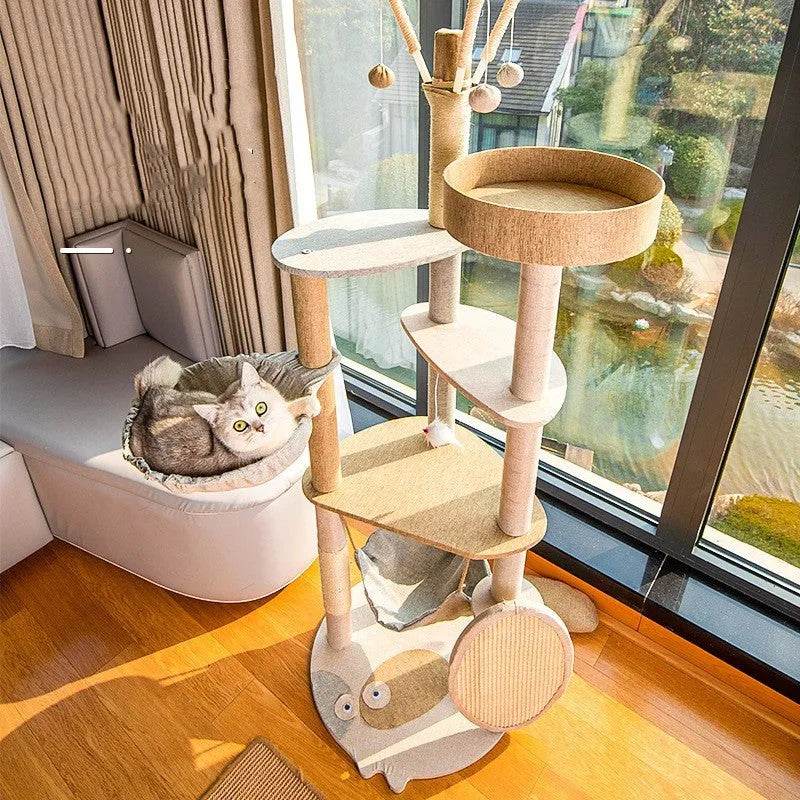 Cat Climbing Frame Large Integrated Shelf Cat Tree - www.Shopthatapp.com