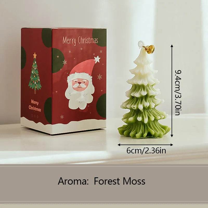 Merry Christmas Candle 3D Xmas Tree Shaped Aromatherapy Candles Ornaments Navidad New Year Party Home Decor Xmas Gift - www.Shopthatapp.com