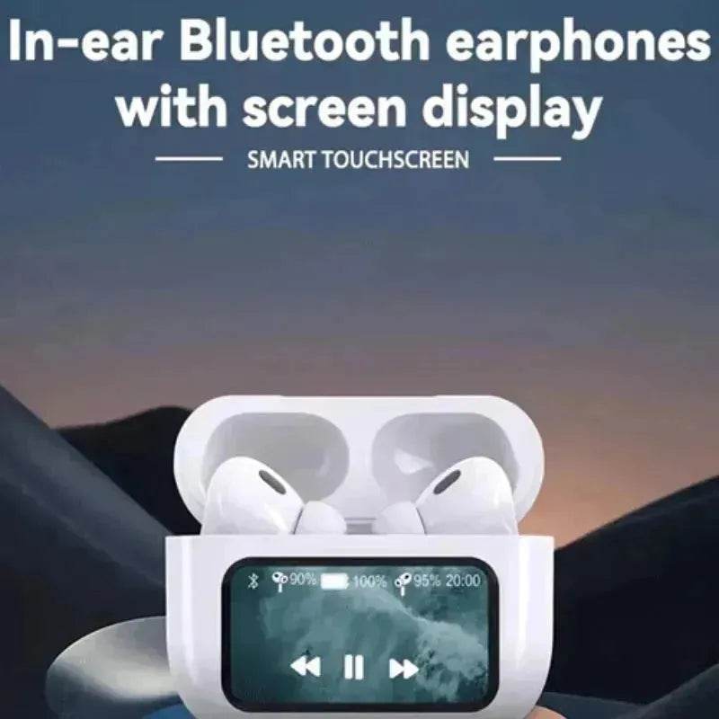Touch Screen Bluetooth Headset With Screen TWS Active Noise Reduction - www.Shopthatapp.com