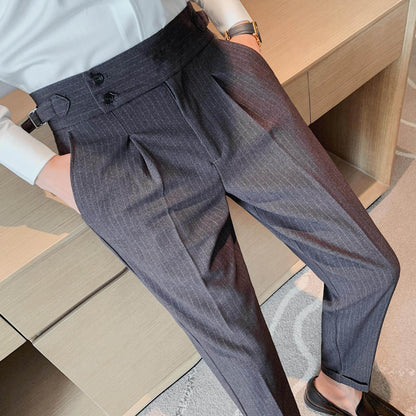 High-waisted Trousers Business Work Chinos trouser for men - www.Shopthatapp.com