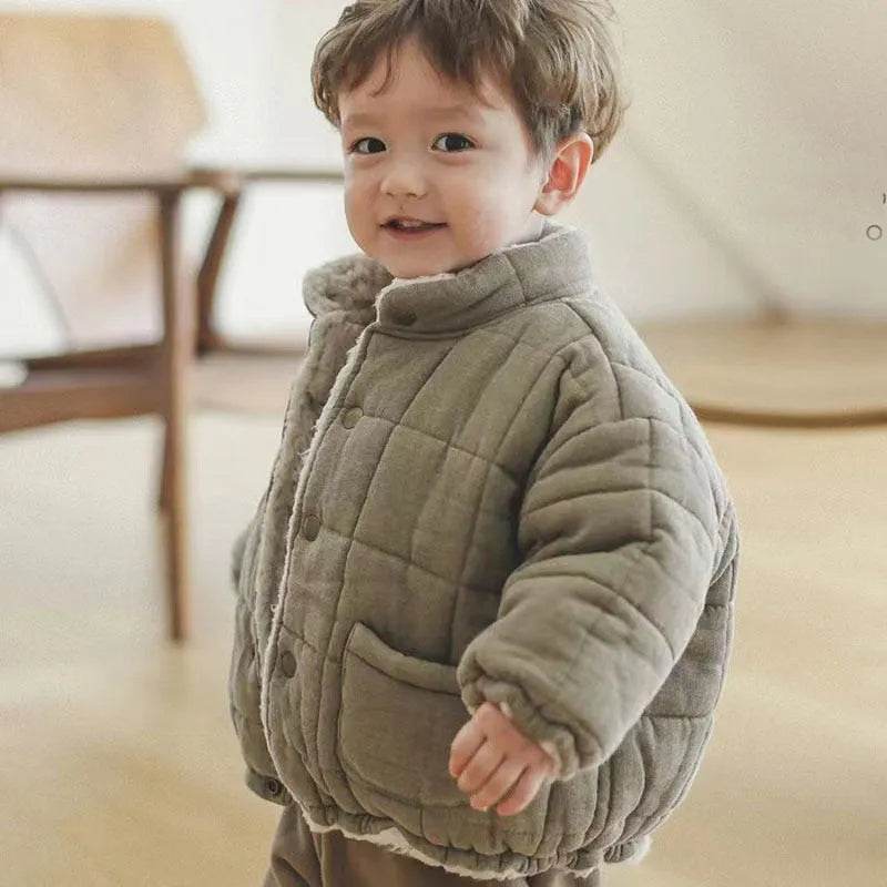 Winter Infant Fleece-lined Long Sleeve Cotton Coat - www.Shopthatapp.com