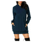 Women Solid Color Hat Dress Sweater Loose Feature Long Sleeves - www.Shopthatapp.com