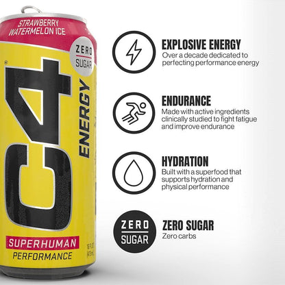 C4 Strawberry Watermelon Ice Energy Drink 473ML - www.Shopthatapp.com