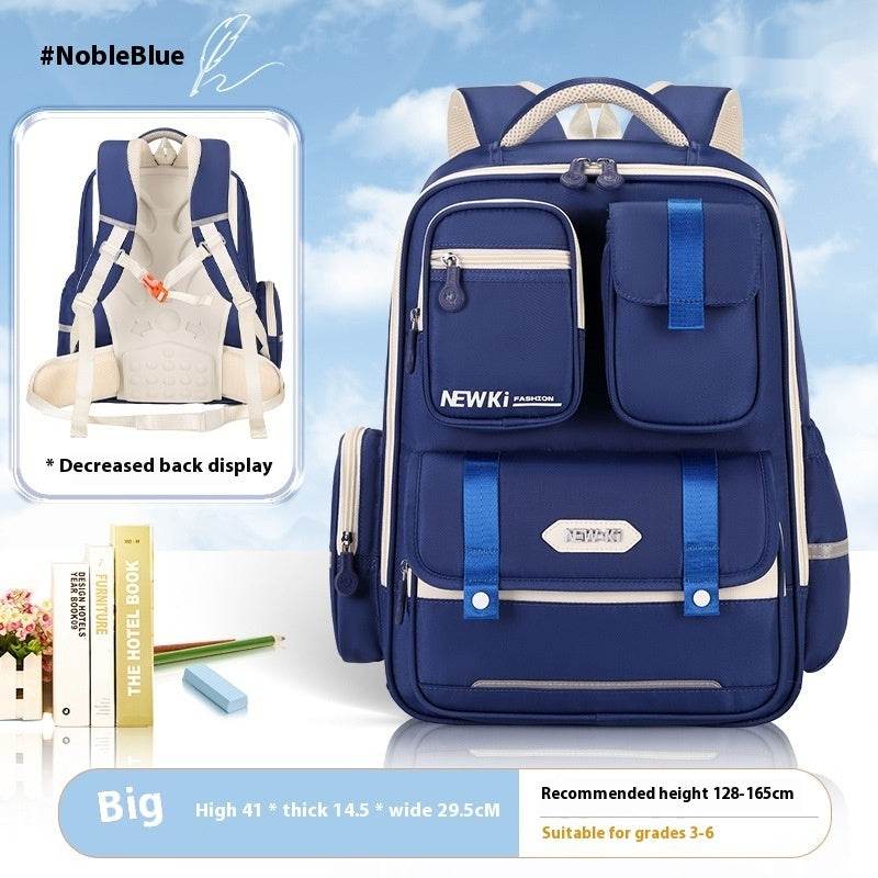 Children's Spine Protection Backpack Multi-compartment Burden Reduction Schoolbag - www.Shopthatapp.com