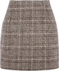 Women's High Waist Plaid Tight Pencil Wool Mini Skirt - www.Shopthatapp.com