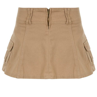 Solid White Black Denim Fashion Mini Skirt - www.Shopthatapp.com