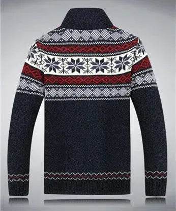 Men's Sweater Warm Velvet Sweatercoat Winter Wool Cardigan Male Casual Thicken Warm Fleece Christmas Sweater For Man - www.Shopthatapp.com