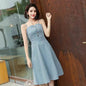 Women Summer Ins Super fashion Skirt dress  Spaghetti strap Midi skater dress - www.Shopthatapp.com