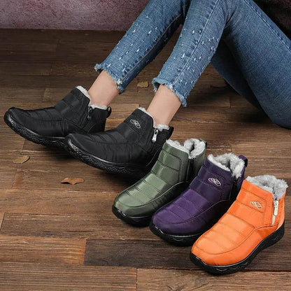 Winter Women's Cotton-padded Thick fleece lined Ankle Snow Boots - www.Shopthatapp.com