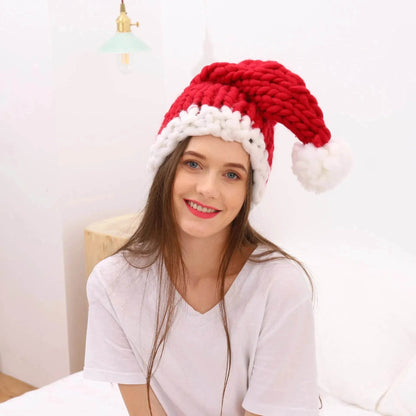 Christmas Plush Hat With Pompom Cute Winter Hat For Women Men Child - www.Shopthatapp.com