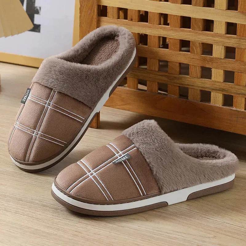Winter Warm Slugged Bottom Plush Slippers - www.Shopthatapp.com