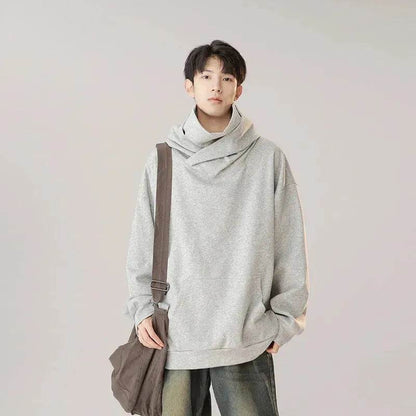 Autumn Winter Oversized Turtleneck Hoodie  Pullover for mens - www.Shopthatapp.com