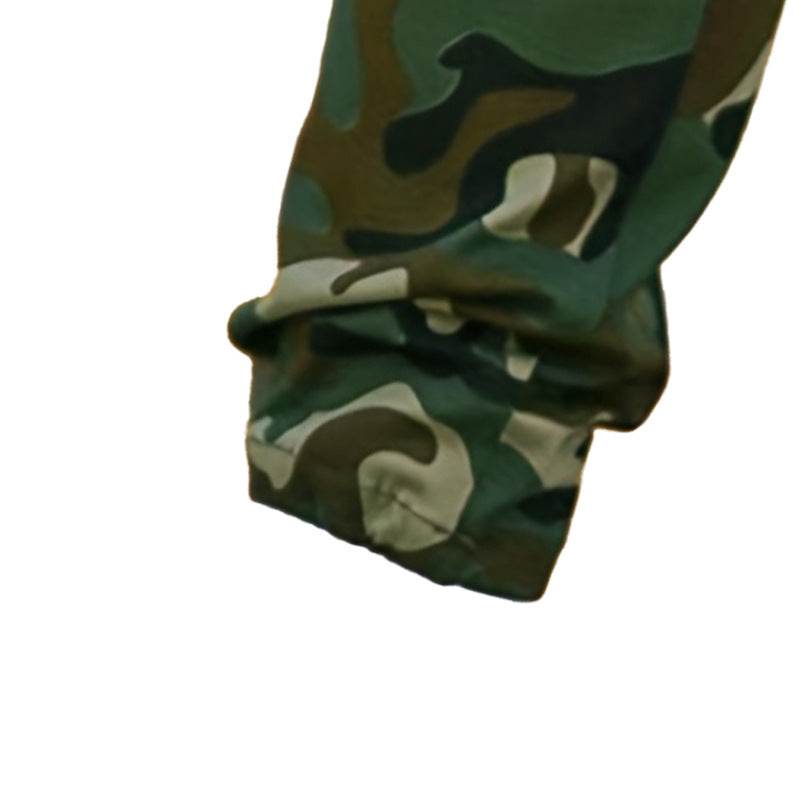 Multi-pocket Camouflage Ankle-tied Men's Military Casual Cargo Slim fit Pants trouser - www.Shopthatapp.com