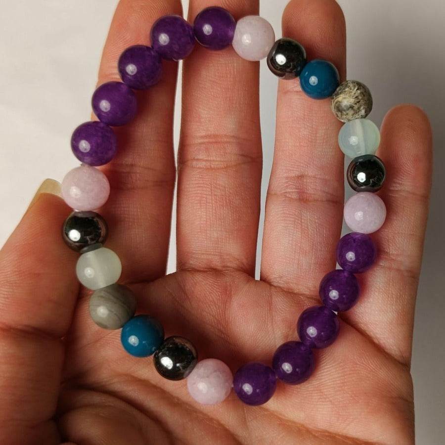 Boho Style 8mm Beaded Gemstone Bracelet Unisex - www.Shopthatapp.com