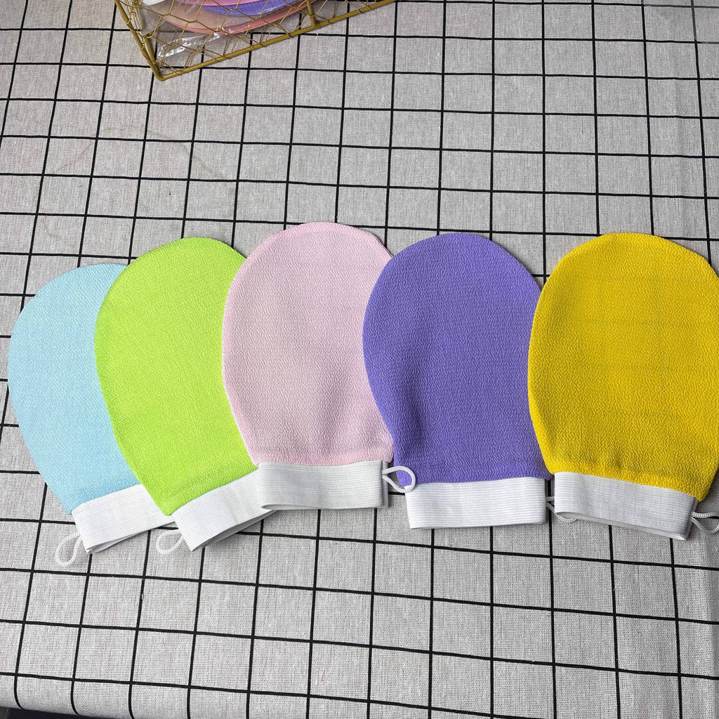 Home Fashion Exfoliating Bath Gloves exfoliating sponge - www.Shopthatapp.com