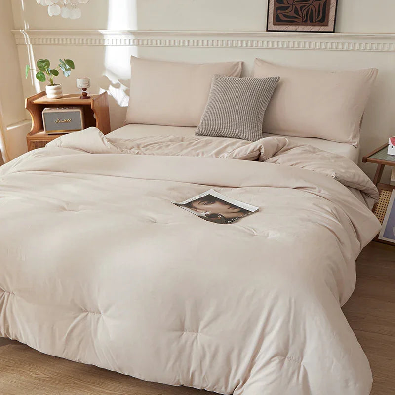 Cross-border Synthetic Quilt Four Seasons Duvet Insert Washed Cotton Brushed Duvet Insert Factory Foreign Trade Wholesale - www.Shopthatapp.com