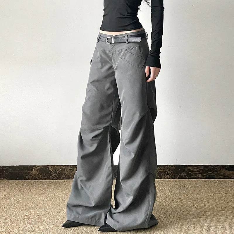 European And American Retro Loose Low Waist Wide Leg Pants For Women - www.Shopthatapp.com