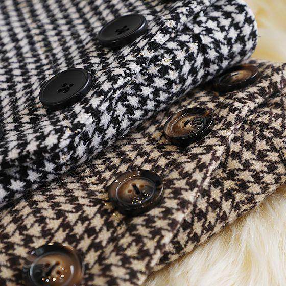 Elegant Women's  professional formal business office work Slit Houndstooth pencil Midi Skirt - www.Shopthatapp.com