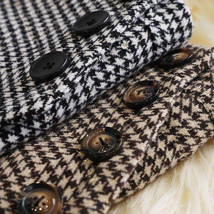 Elegant Women's  professional formal business office work Slit Houndstooth pencil Midi Skirt - www.Shopthatapp.com