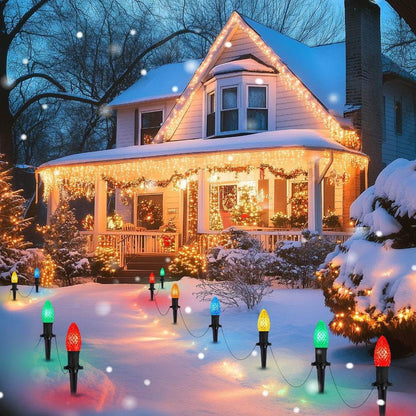Christmas Solar C9 Strawberry Floor Plug Multicolored Rope String Lights 20pcs - www.Shopthatapp.com