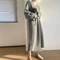 Autumn Winter Knitted V-neck Long Sweater Dress - www.Shopthatapp.com