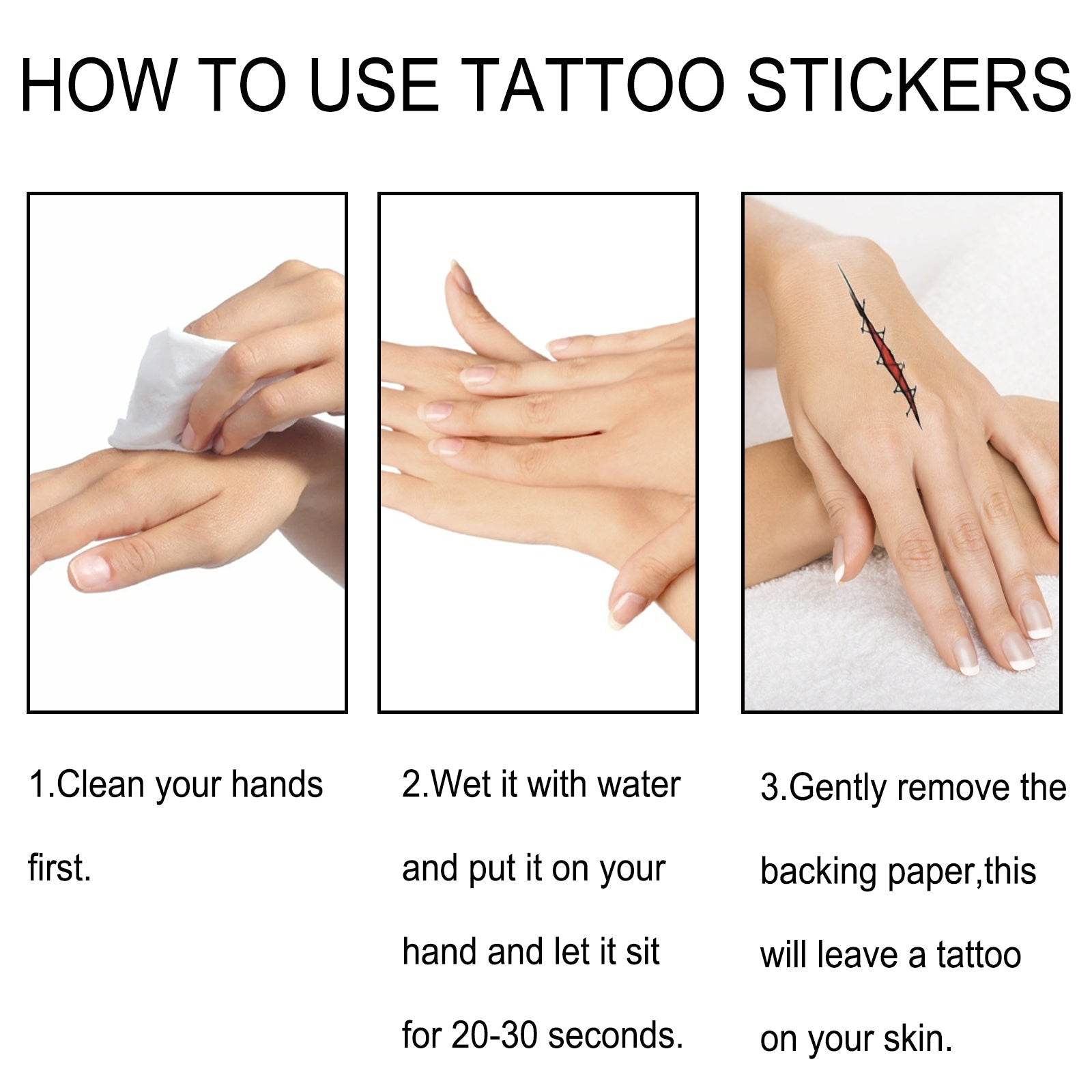 Halloween Horror Party Party Makeup Decoration Mouth Tattoo Stickers - www.Shopthatapp.com
