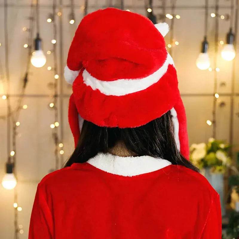 Novel Movable Christmas Hat Winter Cute Santa Claus Snowman Elk Hat - www.Shopthatapp.com