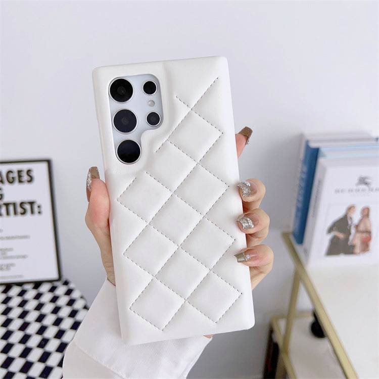 Diamond Plaid Samsung leather Phone case