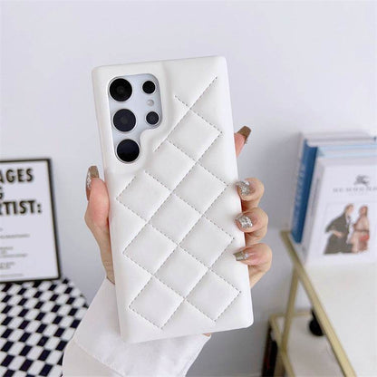Diamond Plaid Samsung leather Phone case