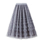 Cake Skirt Women's White Gauze long Layered tulle Skirt - www.Shopthatapp.com