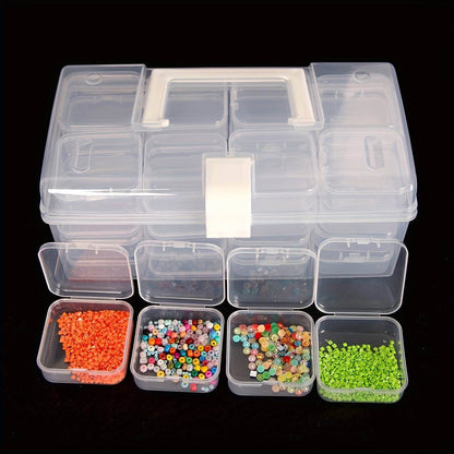 32-grid Transparent Plastic Storage Box Large Capacity Portable - www.Shopthatapp.com