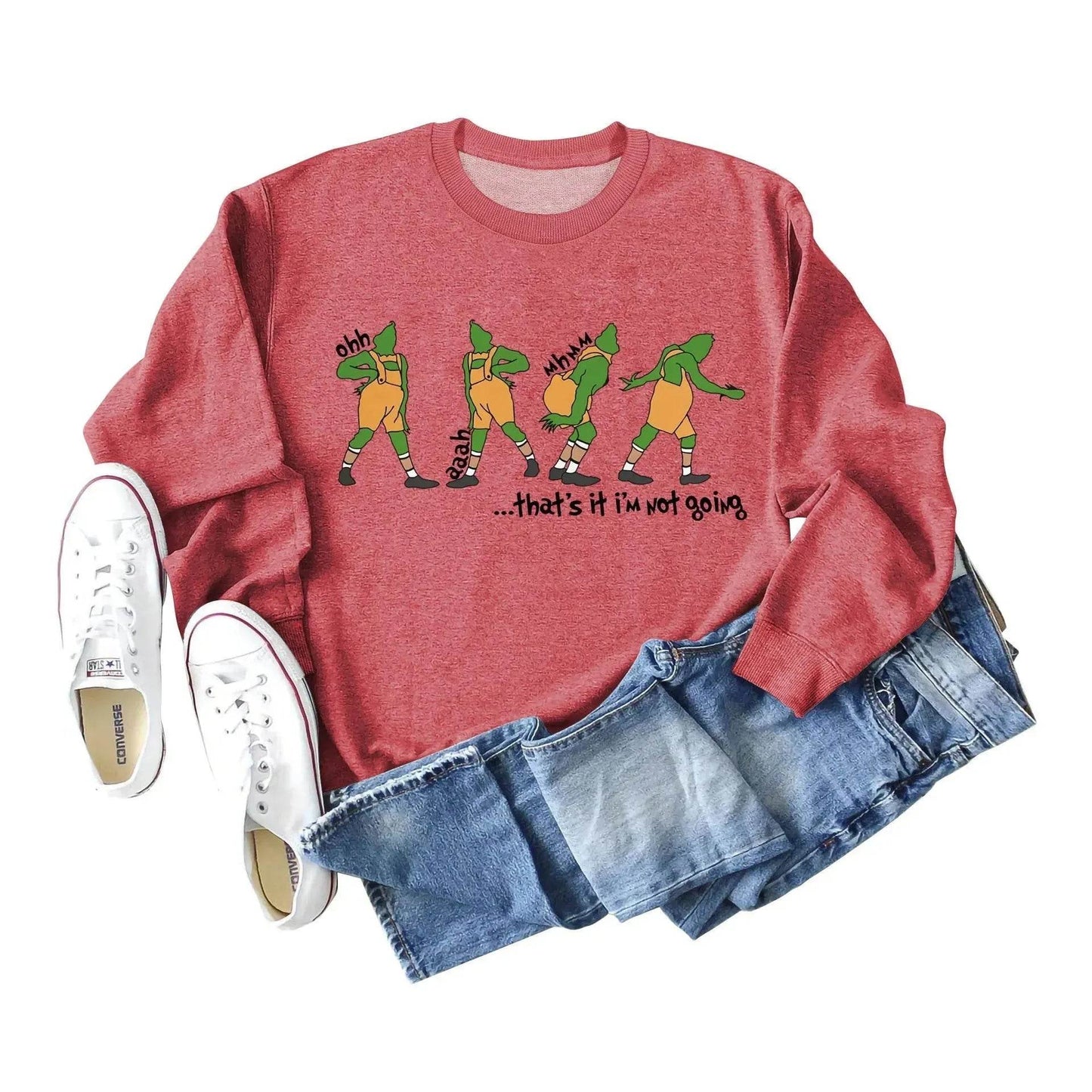 Women's Christmas Printed Long Sleeved  Pullover Sweatshirt - www.Shopthatapp.com
