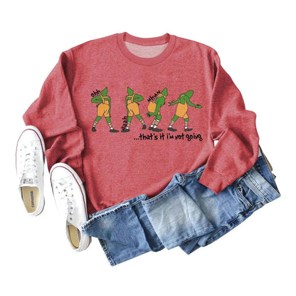 Women's Christmas Printed Long Sleeved  Pullover Sweatshirt - www.Shopthatapp.com