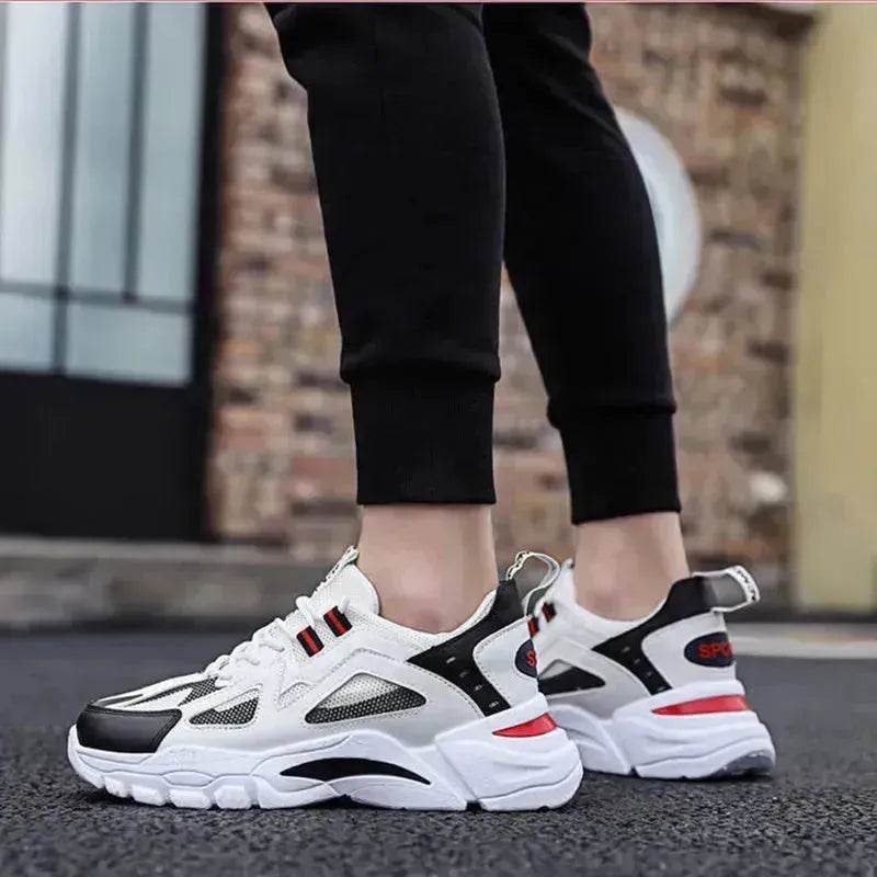 Y2K Fashion Outfit White Sneakers Men Non Slip Walking Running Shoes Sports - www.Shopthatapp.com