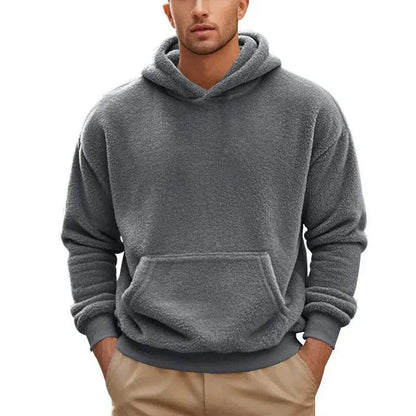 Fall Winter Fleece Plush thick Hoodie Pullover tops for men - www.Shopthatapp.com