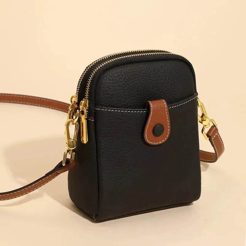 Lychee Pattern Mobile Phone Bag Small High Quality Leather Crossbody Bags For Women Wallet - www.Shopthatapp.com