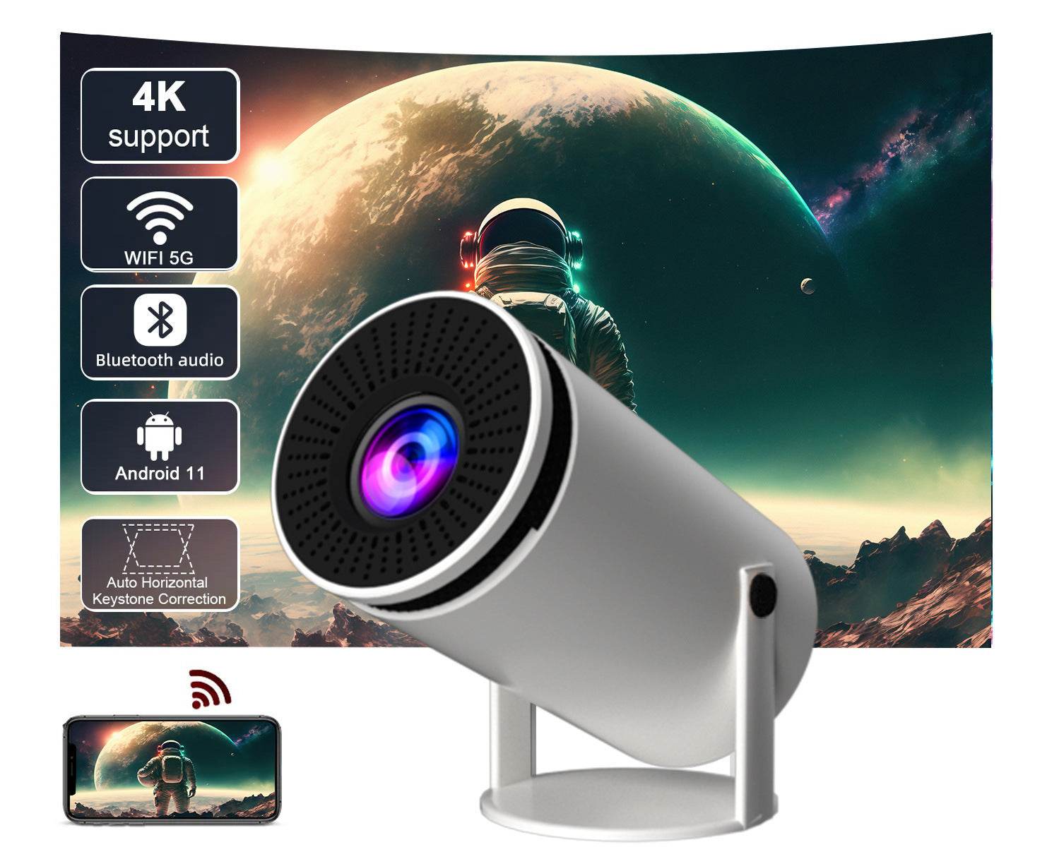 Barrel Machine Hy300 Smart AnzhuoHD Projection Screen Home Recommend Projector - www.Shopthatapp.com